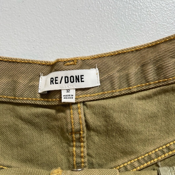 RE/DONE 50s Cutoff‎ Denim Shorts vintage faded green 32 button fly - Picture 5 of 6